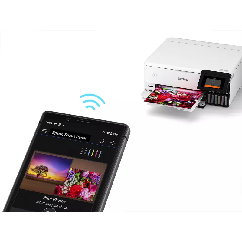 Multifunctionele inkjetprinter Epson EcoTank L8160 — kleurendruk, 5760x1440 DPI, 32 ppm, A4, Wi‑Fi, duplex