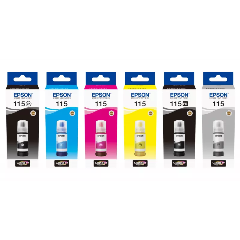 Epson EcoTank 115 inktfles, grijs, 70 ml (C13T07D54A)