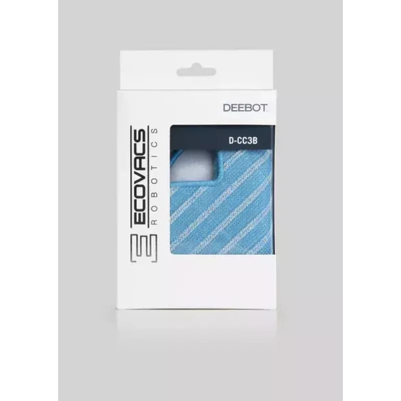 Vervangende wismat Ecovacs D-CC3B voor robotstofzuiger, 3-pack, blauw/grijs