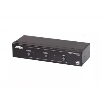 ATEN 2x2 4K HDMI Matrix Switch, tot 15 m, AV-matrix-switch, 10,2 Gbit/s, 340 MHz, 4096 x 2160 pixels, 4096 x 2160, 3840 x 2160, zwart