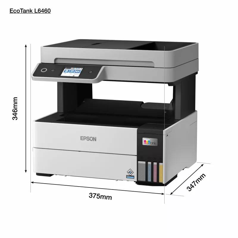 Multifunctionele printer Epson EcoTank L6460 — inkjet kleur, 4800x1200 dpi, 37 ppm, A4 duplex, Wi‑Fi, Ethernet