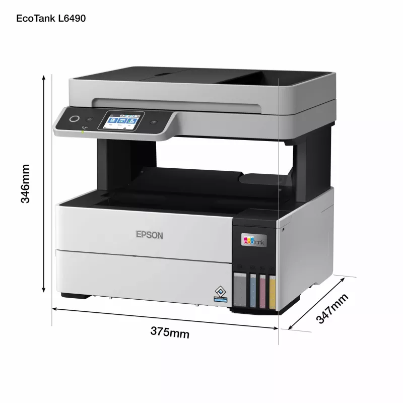 Multifunctionele printer Epson EcoTank L6490 — inkjet kleur, 4800x1200 dpi, 37 ppm, A4 duplex, Wi‑Fi, Ethernet