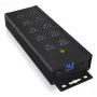 ICY BOX IB-HUB1703-QC3 USB 3.2 Gen 1 (3.1 Gen 1) Type-B 5000 Mbit/s Zwart