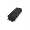 ICY BOX IB-HUB1703-QC3 USB 3.2 Gen 1 (3.1 Gen 1) Type-B 5000 Mbit/s Zwart