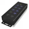 ICY BOX IB-HUB1703-QC3 USB 3.2 Gen 1 (3.1 Gen 1) Type-B 5000 Mbit/s Zwart