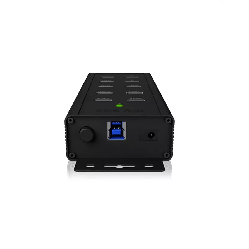 ICY BOX IB-HUB1703-QC3 USB 3.2 Gen 1 (3.1 Gen 1) Type-B 5000 Mbit/s Zwart