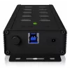 ICY BOX IB-HUB1703-QC3 USB 3.2 Gen 1 (3.1 Gen 1) Type-B 5000 Mbit/s Zwart
