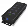 ICY BOX IB-HUB1703-QC3 USB 3.2 Gen 1 (3.1 Gen 1) Type-B 5000 Mbit/s Zwart