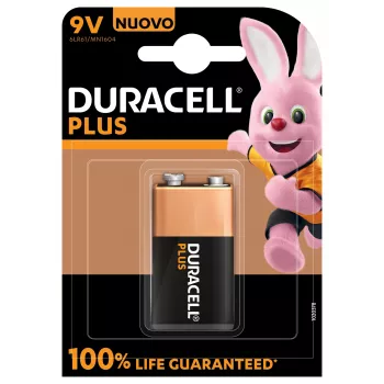 Wegwerpbatterij Duracell 9V Plus 100 Alkaline, 9 V, 1 stuk