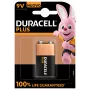 Wegwerpbatterij Duracell 9V Plus 100 Alkaline, 9 V, 1 stuk