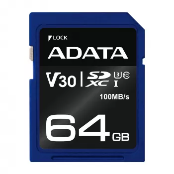 ADATA ASDX64GUI3V30S-R Geheugenkaart 64 GB SDXC UHS-I Klasse 10