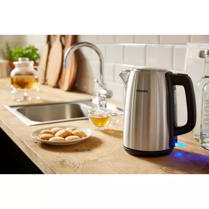 Philips Viva Collection HD9351/90 Waterkoker, 1,7 L, 2020 W, metaal, waterniveau-indicator, draadloos, filter