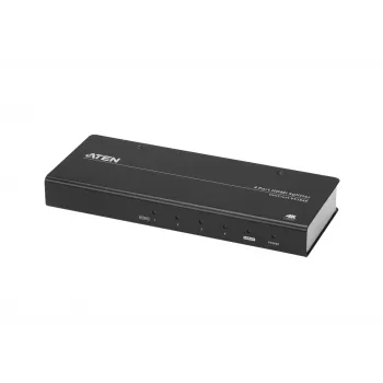 ATEN 4-Port True 4K at 60Hz (4:4:4), HDMI Splitter, HDMI, 4x HDMI, 4096 x 2160 pixel, Zwart, Metaal, 4K Ultra HD