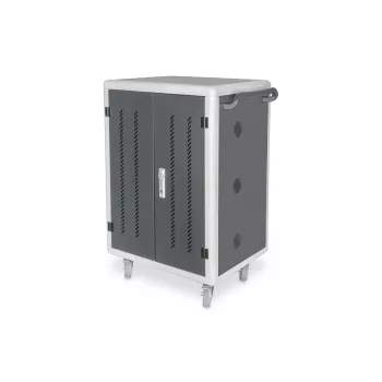 DIGITUS oplaadtrolley 30 oplaadplaatsen, 15,6 inch, zwart 1100 x 700 x 650 mm, incl. USB, PDU, ventilator