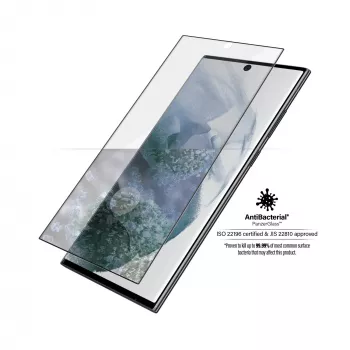 PanzerGlass 7295 screenprotector voor Samsung Galaxy S22 Ultra, gehard glas, hoesvriendelijk, zwart