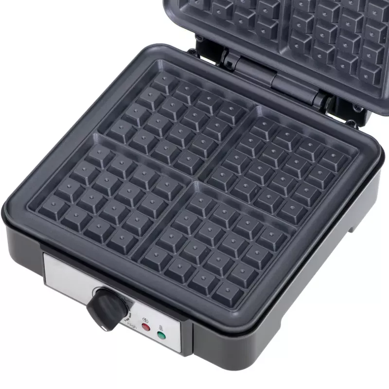 Wafelijzer Adler AD 3049, 4 vierkante wafels, antiaanbaklaag, 1800 W, zwart