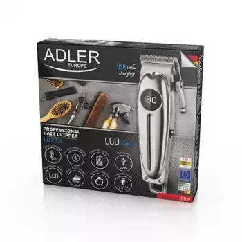 Haartrimmer Adler AD 2831 zilver rvs V-vormig 1 mm