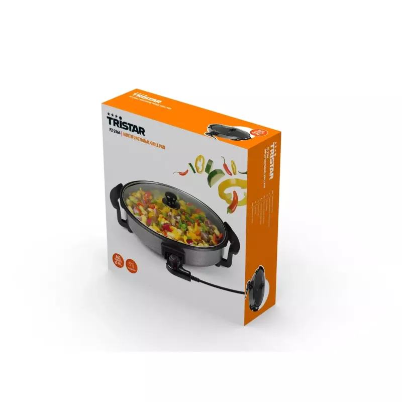 Grillpan Tristar PZ-2964 multifunctioneel rond zwart 40 cm