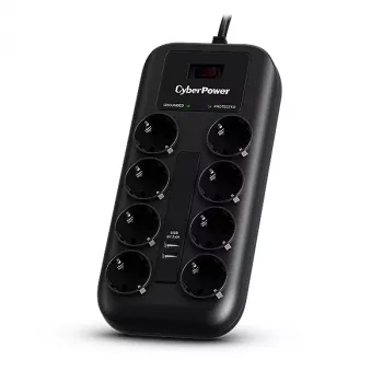 CyberPower P0820SUF0-DE overspanningsbeveiliging zwart 8 AC-uitgangen 200 - 250 V 1,8 m