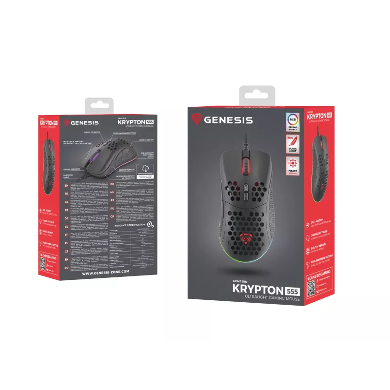 GENESIS Krypton 555 muis gaming rechtshandig USB Type-A optisch 8000 DPI