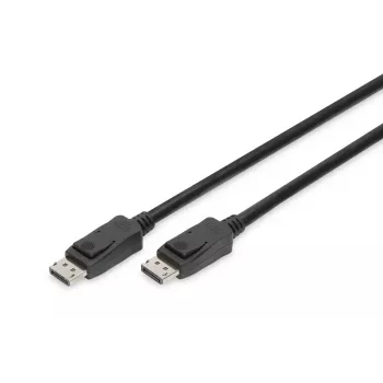 DIGITUS DisplayPort-verbindingskabel, DP M/M, 3 m met vergrendeling, Ultra HD 8K, versie 1.3/1.4, zwart