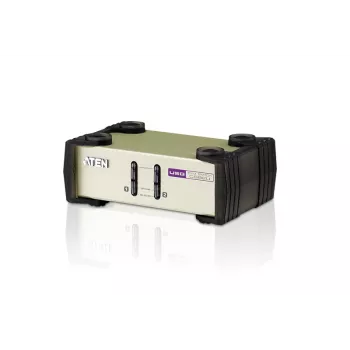 ATEN 2-poorts USB - PS/2 VGA KVM-switch (KVM-kabel meegeleverd), 2048 x 1536 pixels, QXGA, 0,72 W, lichtgrijs
