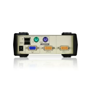 ATEN 2-poorts USB - PS/2 VGA KVM-switch (KVM-kabel meegeleverd), 2048 x 1536 pixels, QXGA, 0,72 W, lichtgrijs