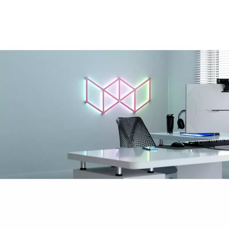 Nanoleaf Lines Skin NL59-0001PM-9PK, 60 graden, roze mat, 9 stuks