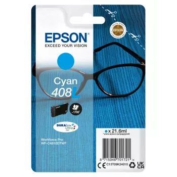 Epson 408L DURABrite Ultra inktpatroon 1 stuk origineel hoge (XL) capaciteit cyaan