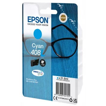 Epson 408L DURABrite Ultra inktpatroon 1 stuk origineel hoge (XL) capaciteit cyaan