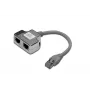 DIGITUS CAT 5e patchkabel-adapter 2x RJ45-bus naar 1x RJ45-stekker 0,19 m