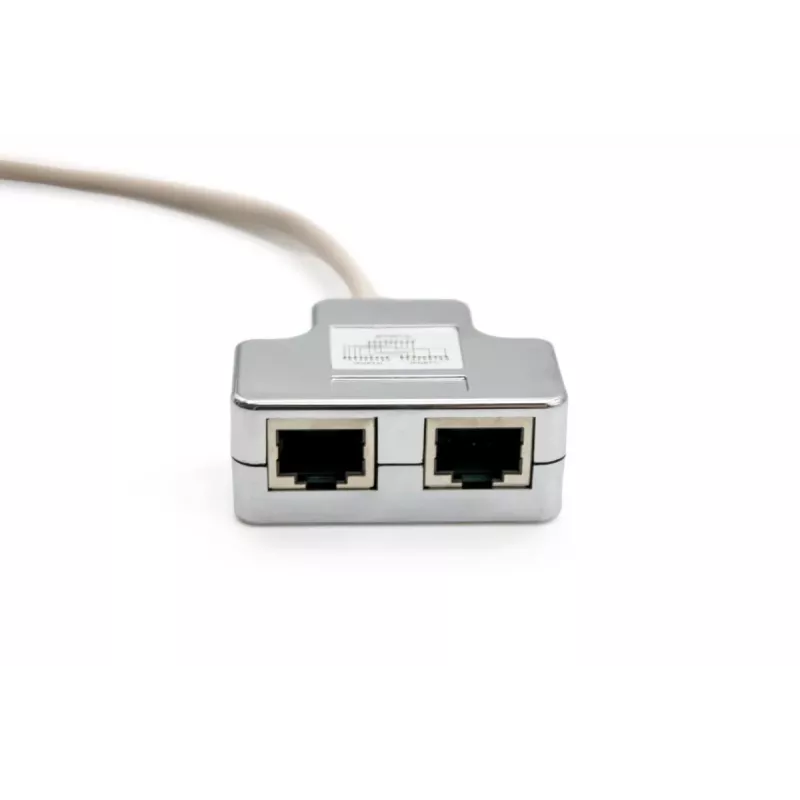 DIGITUS CAT 5e patchkabel-adapter 2x RJ45-bus naar 1x RJ45-stekker 0,19 m