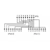 DIGITUS CAT 5e patchkabel-adapter 2x RJ45-bus naar 1x RJ45-stekker 0,19 m