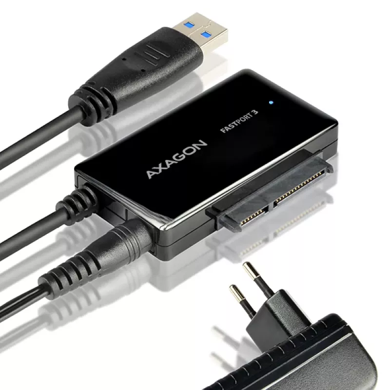 Axagon ADSA-FP3 USB 3.0 - SATA 6G adapter voor het aansluiten van alle SATA-harde schijven en -stations