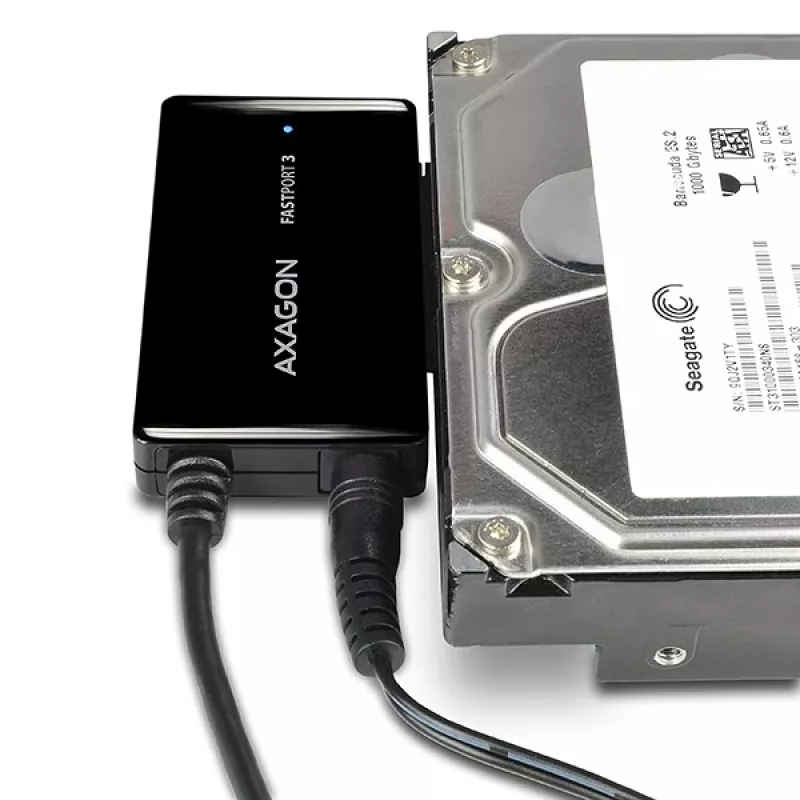 Axagon ADSA-FP3 USB 3.0 - SATA 6G adapter voor het aansluiten van alle SATA-harde schijven en -stations
