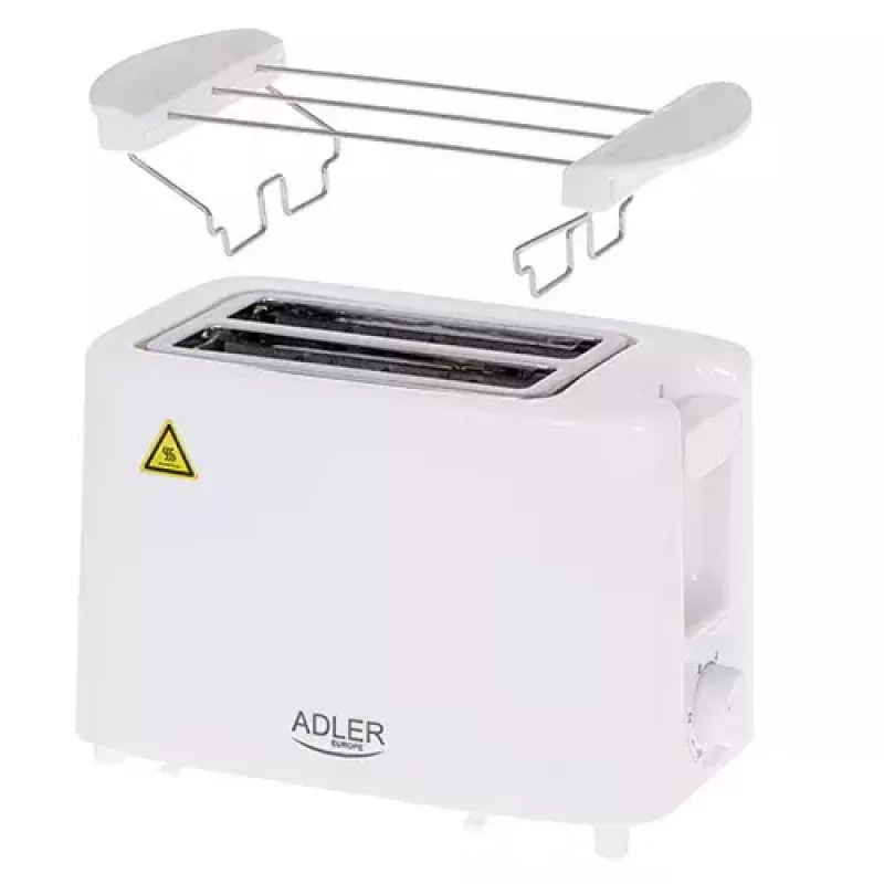 Broodrooster Adler AD 3223 2 sneetjes 750 W Wit