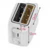 Broodrooster Adler AD 3223 2 sneetjes 750 W Wit