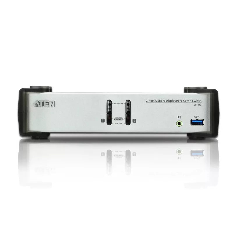 ATEN 2-poorts USB 3.1 Gen 1 DisplayPort 1.1 KVMP™-switch met luidspreker (KVM-kabel inbegrepen)