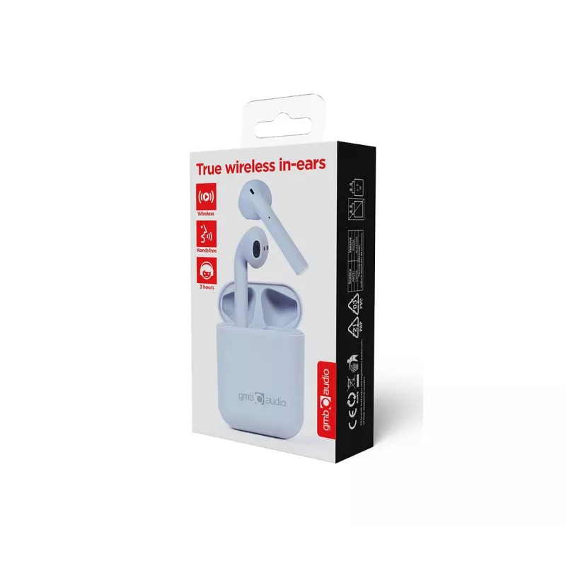 GEMBIRD draadloze TWS in-ear headset Seattle - stereo - Bluetooth - misty grey