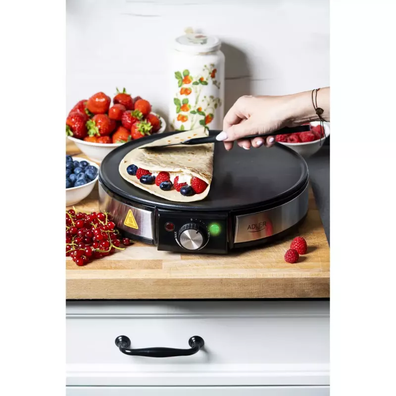Crêpemaker Adler AD 3058 1600 W zwart roestvrij staal