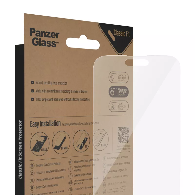 Beeldschermbescherming PanzerGlass Apple iPhone 14 Pro Max Classic Fit kras- en stootvast