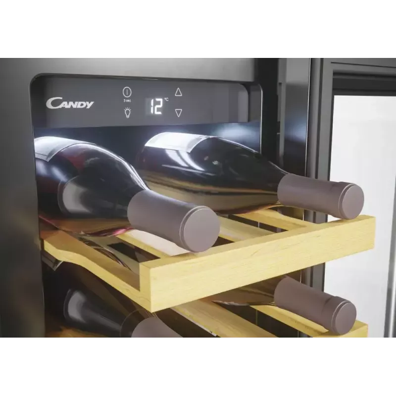 Inbouw wijnkoeler Candy DiVino CCVB 30/1 zwart 20 flessen