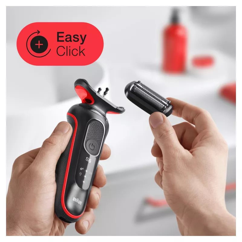 Braun Series 5 50-R1000s foliescheerapparaat zwart, rood