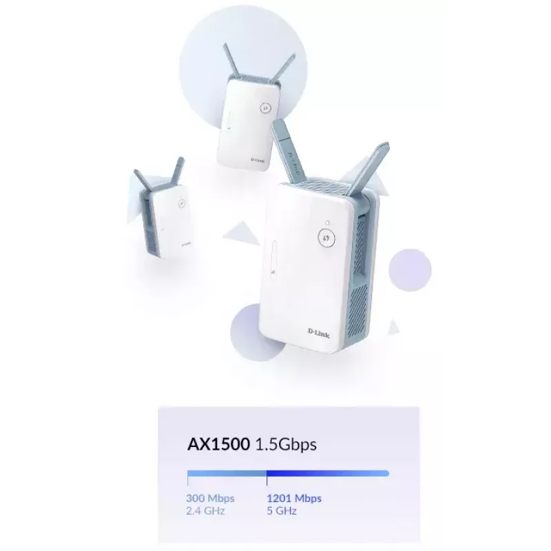 D-Link E15/E netwerkverlenger netwerk-transmitter wit 10, 100, 1000 Mbit/s
