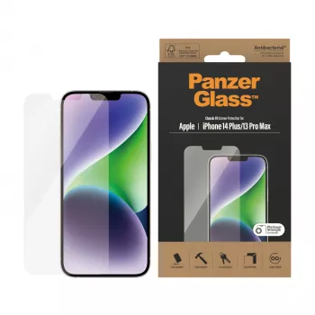 PanzerGlass beeldschermbeschermfolie voor Apple iPhone 14 Plus 13 Pro Max, kras- en stootvast