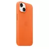 Apple lederen case met MagSafe iPhone 14 oranje