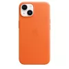 Apple lederen case met MagSafe iPhone 14 oranje
