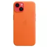 Apple lederen case met MagSafe iPhone 14 oranje