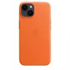Apple lederen case met MagSafe iPhone 14 oranje