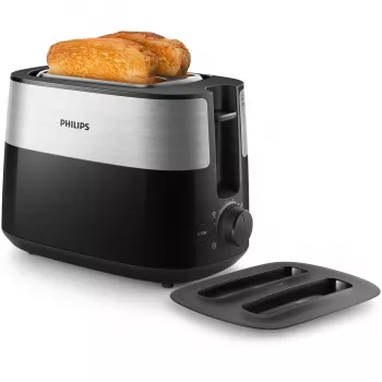 Philips Daily Collection HD2517/90 toaster 8 2 sneetjes 900 W zwart, zilver